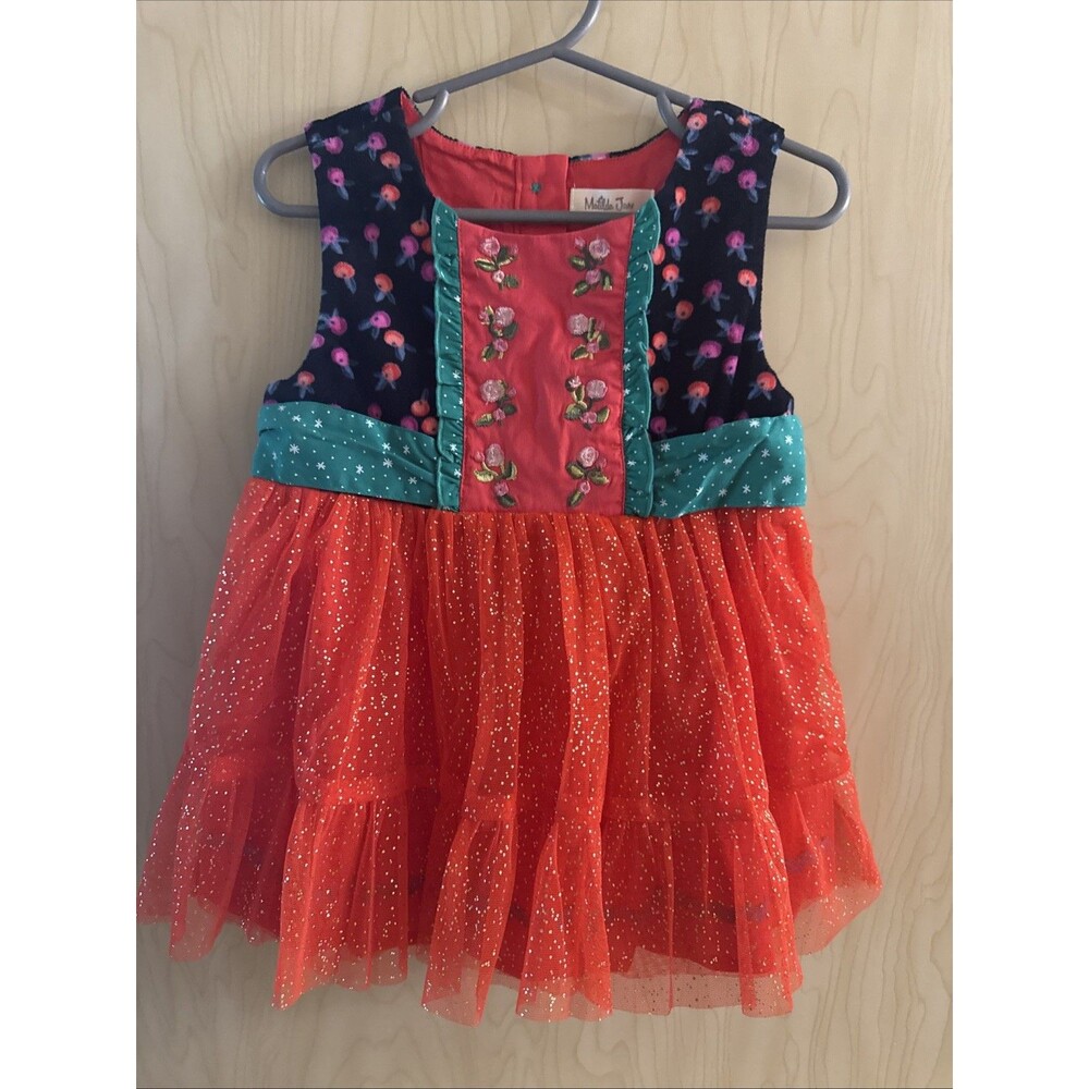 Matilda Jane Girls Caroling Away Christmas Top Size 4 Make Believe NWT Holiday